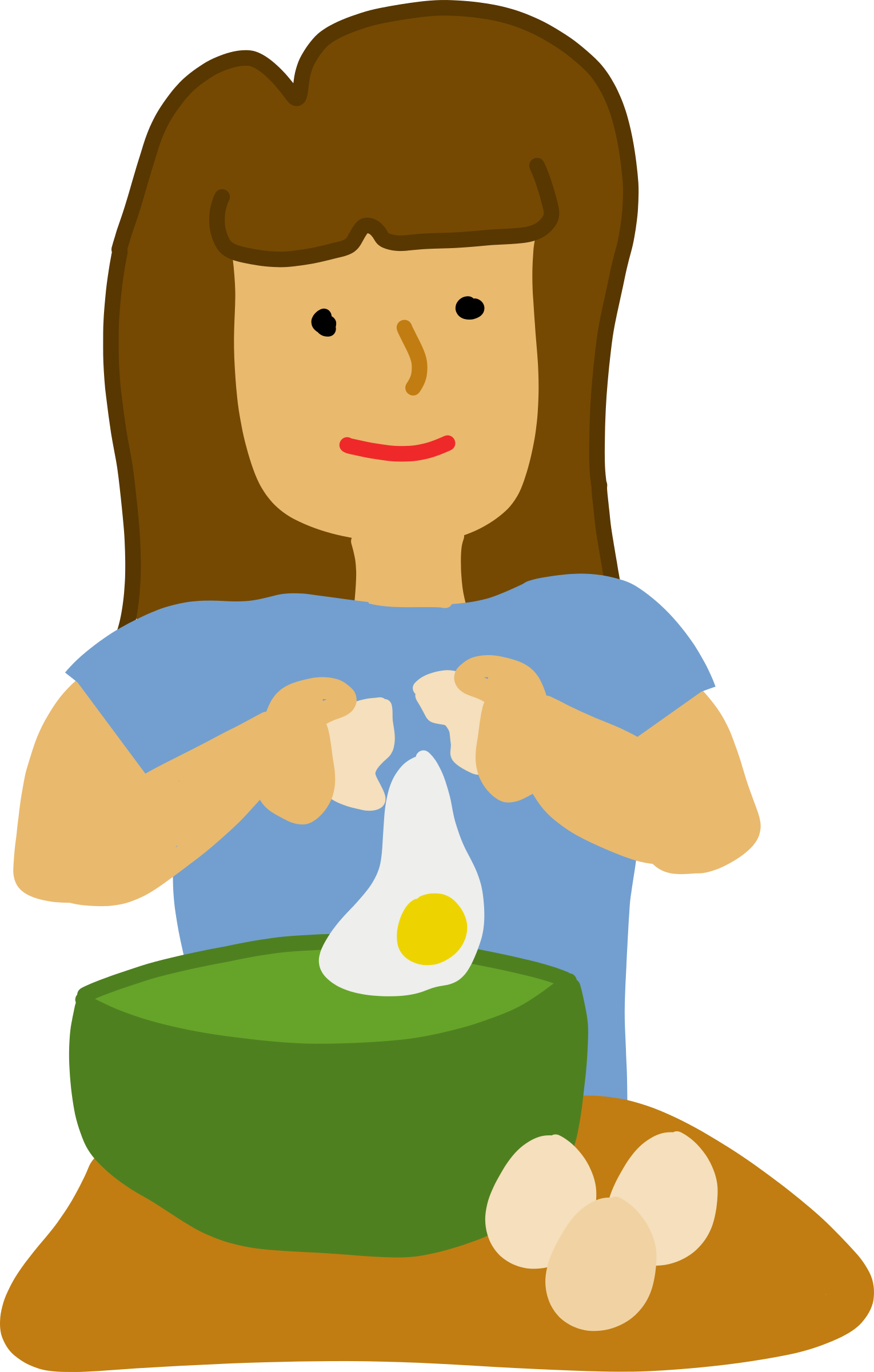 Big Image - Breaking Eggs Clipart (1529x2400)