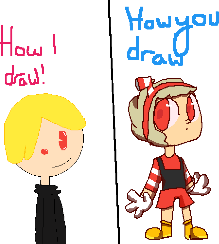 How I Draw Cuphead As A Human - Drawing (1000x1000)