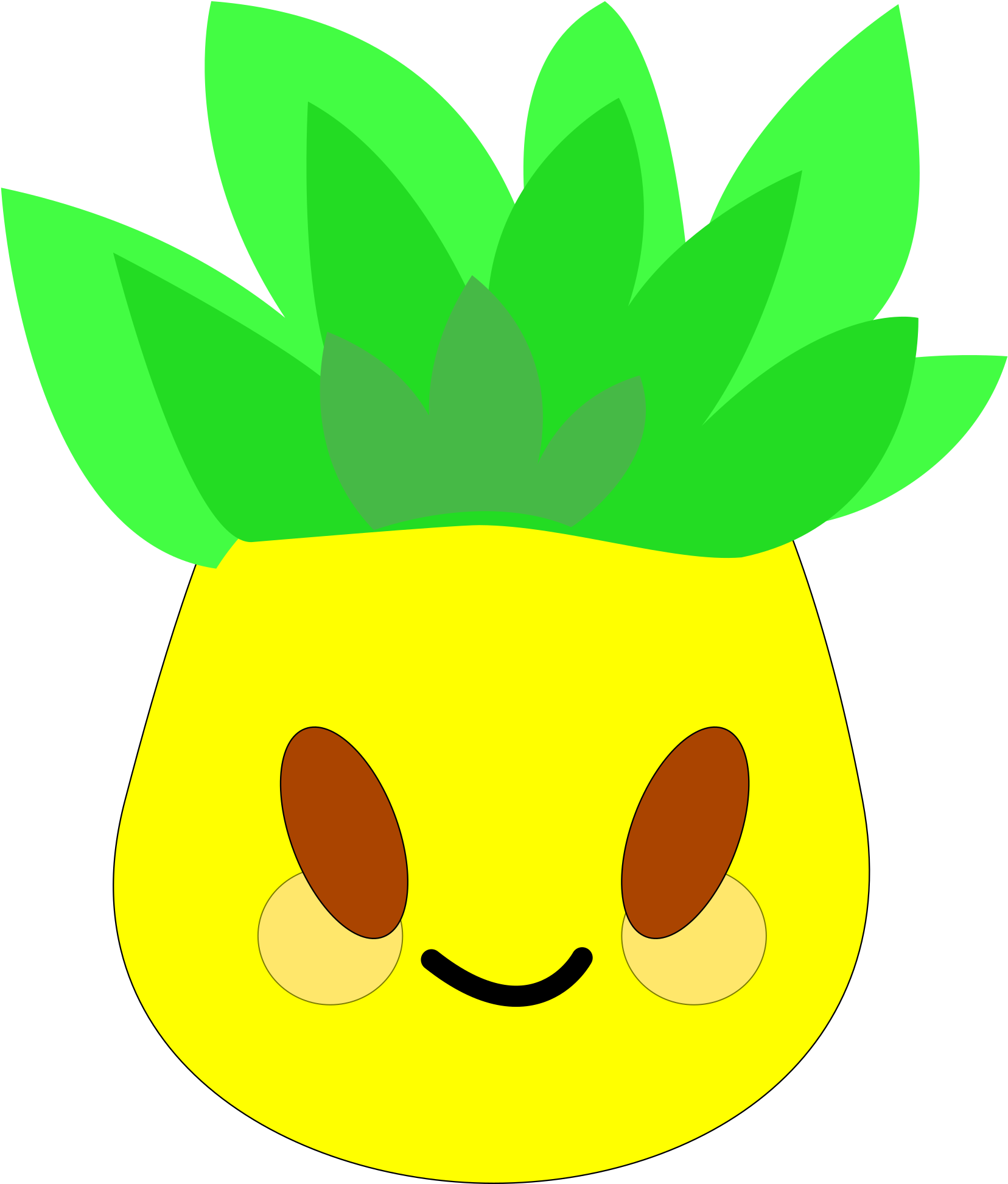 Pineapple Clip Art - Clip Art (1697x2400)