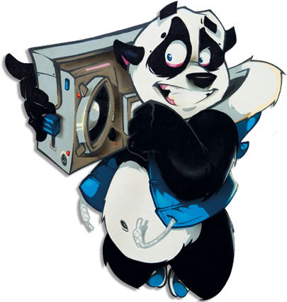 1 - 2 - - Panda Graffiti Png (440x450)