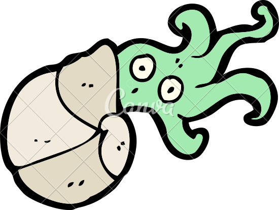 Squid Character - Nautilidae (550x413)