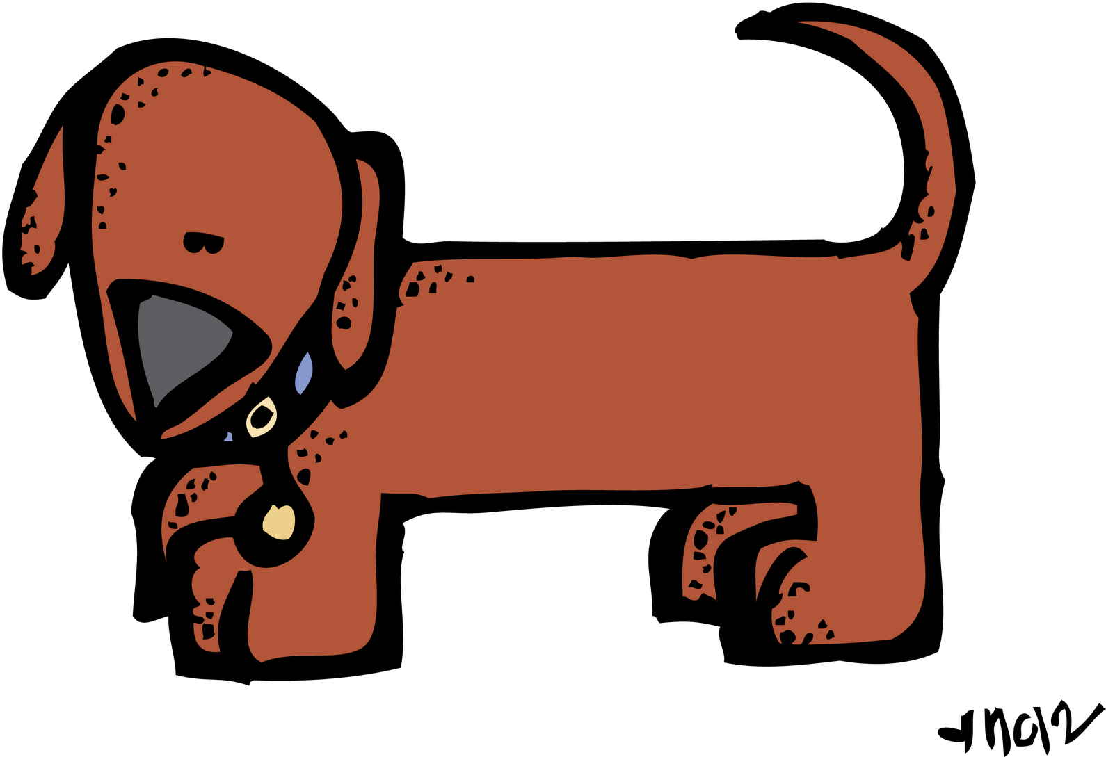Weiner Clipart - Melonheadz Animals (1600x1106)