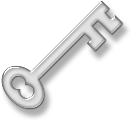 Simple Traditional Skeleton Key - Silver (512x512)