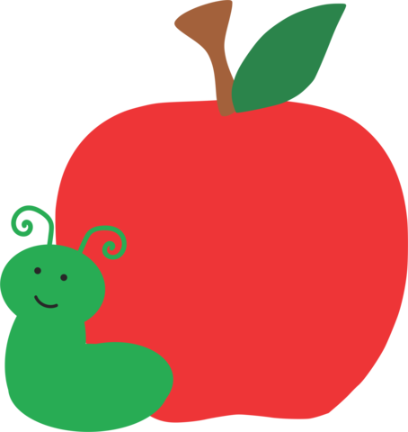 Apple With Worm - Worm (1135x1200)