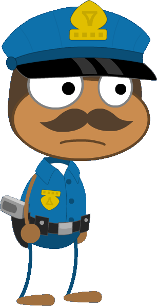 Junkyard Policeman - " - Cartoon (306x595)
