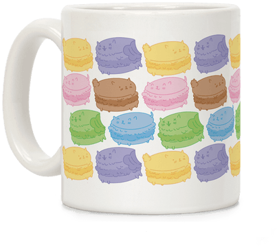 Cat Macarons Coffee Mug - Macaron (484x484)