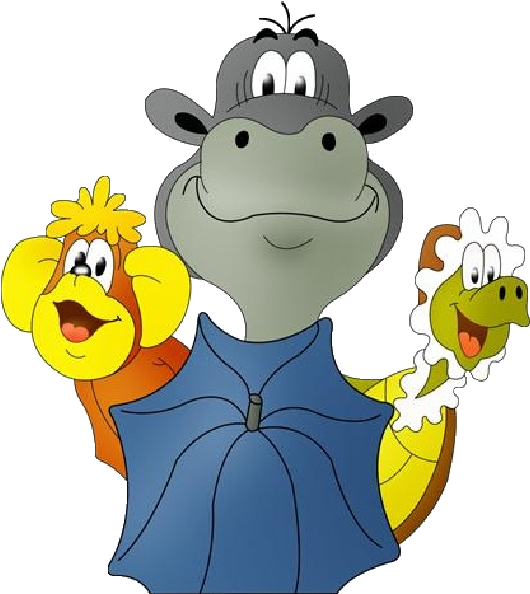 Funny Hippo Images - Дороге С Облаками Клипарт (600x600)