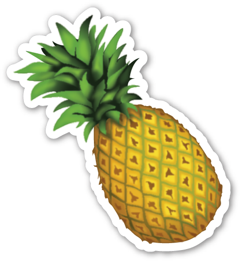 Pineapple - Pineapple Emoji Sticker (497x551)