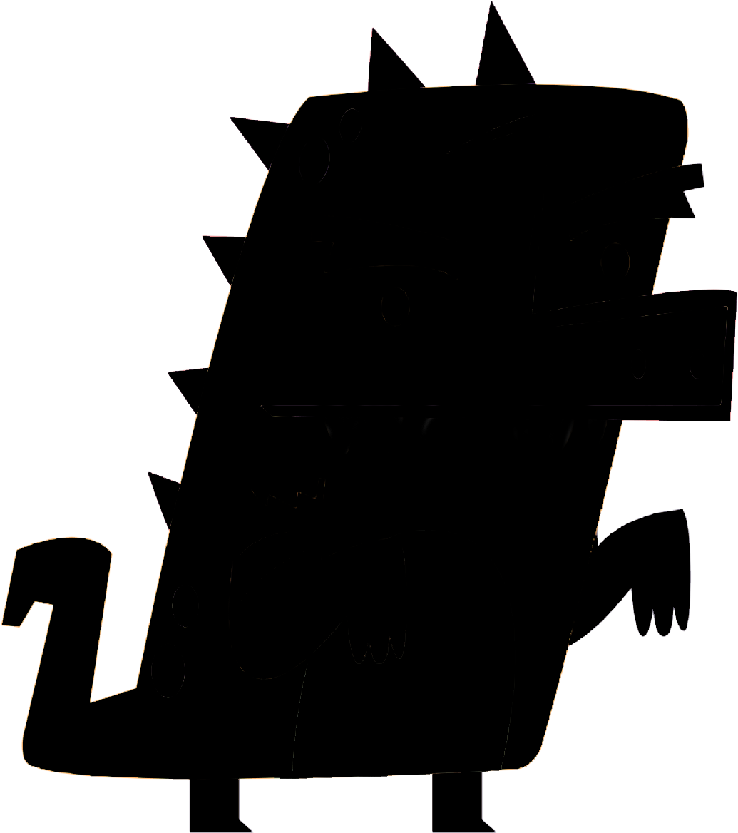 Dino Silhouette Filled - Design (1321x1321)
