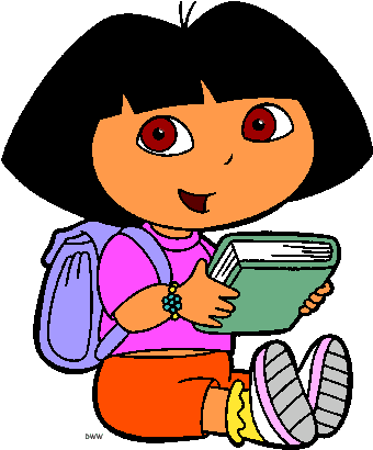 Dora Reading A Book (349x411)