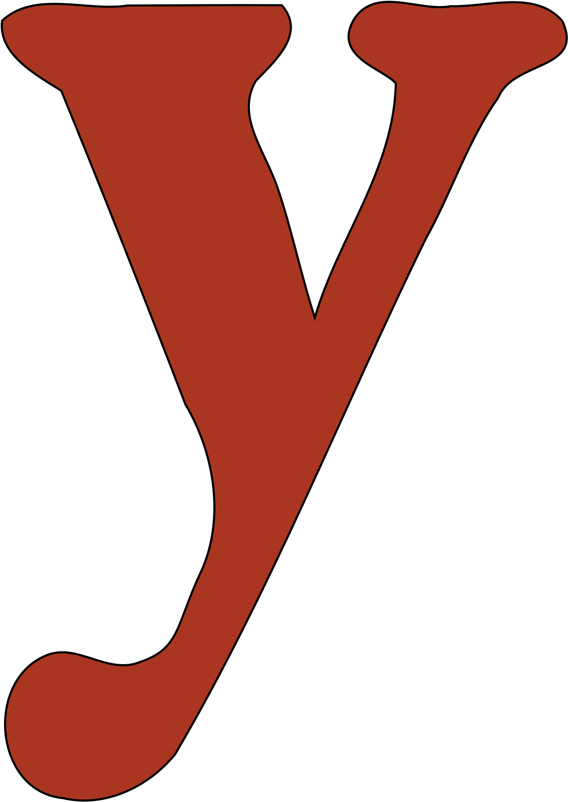 Lowercase Y - Letter Y Clipart (2400x2400)