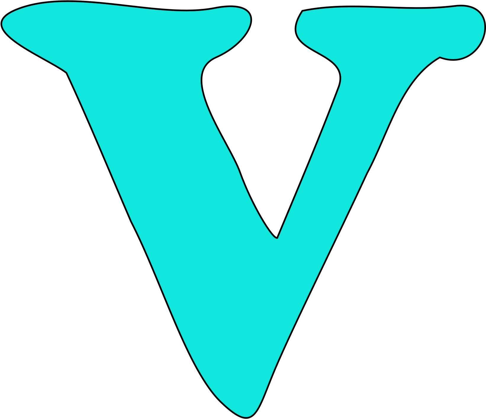 Lowercase V - Lowercase V Clipart (2400x2400)