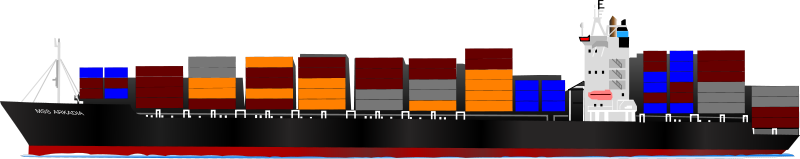 Vessel - Clipart - Feeder Ship (800x159)