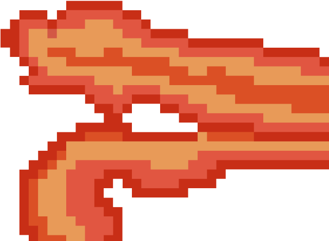Bacon Clipart Pixel Art - Silver (640x480)