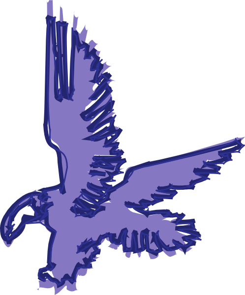 Purple Eagle Scribble Svg Clip Arts 498 X 600 Px - Eagle (498x600)