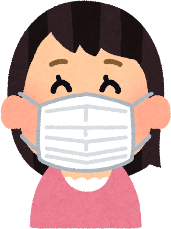 マスクを正しく着用する - マスク イラスト (697x800)