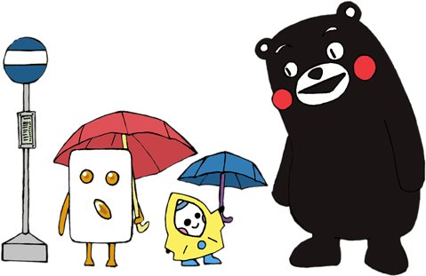 Puccho And Kumamon - Cartoon (550x380)