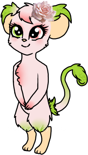 Flower Fur By Violetdraw - Cartoon (332x598)