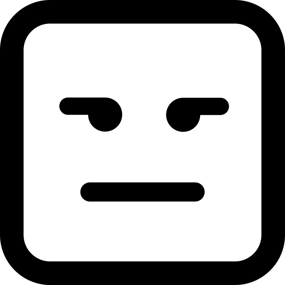 Png File - Square Sad Face (980x980)