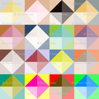 Multi Coloured Quilt - Multi Coloured Quilt Custom Fabric By Creative Merritt (400x400)