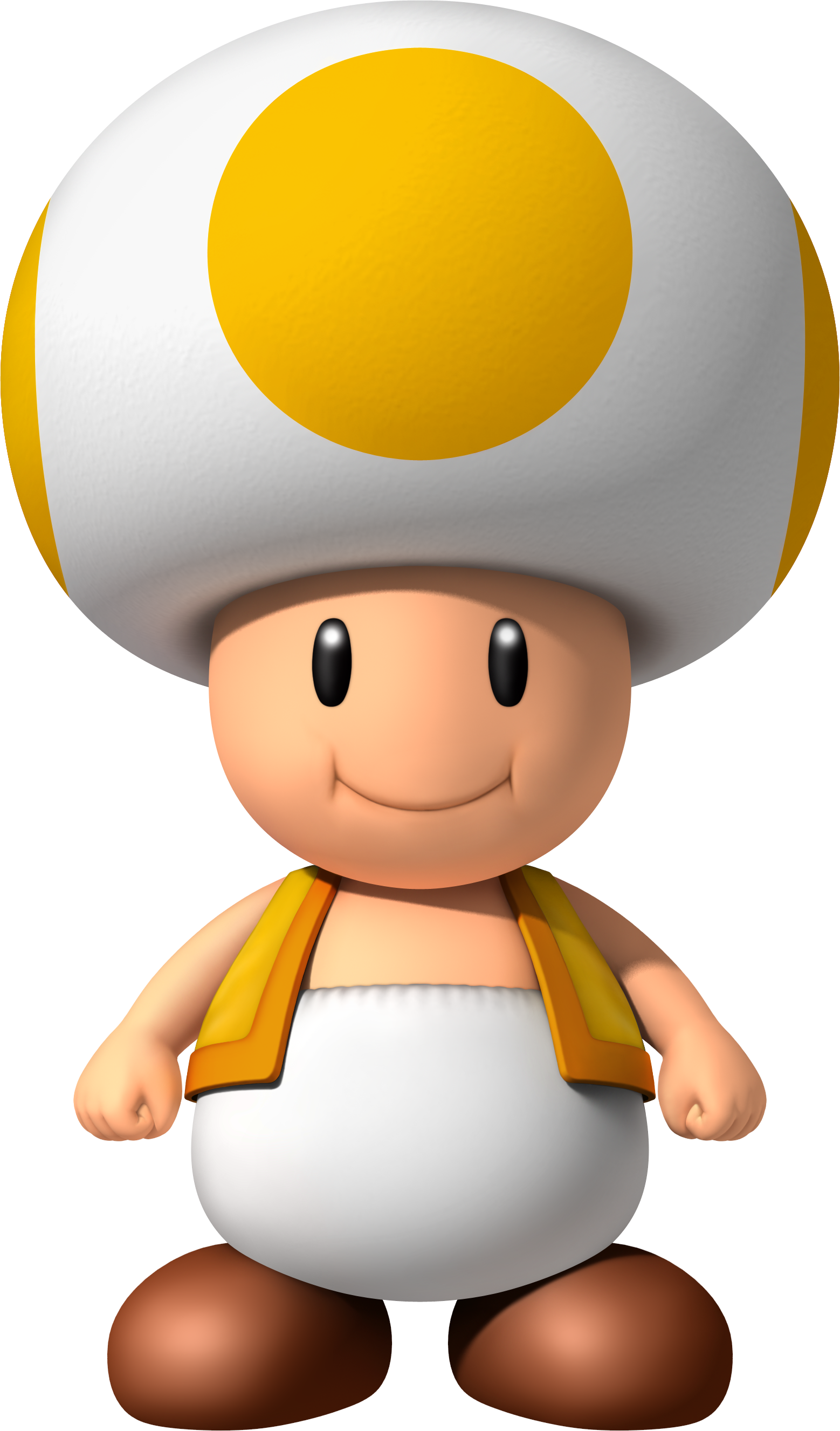 Yellow Toad - Mushroom In Mario Bros (1558x2653)