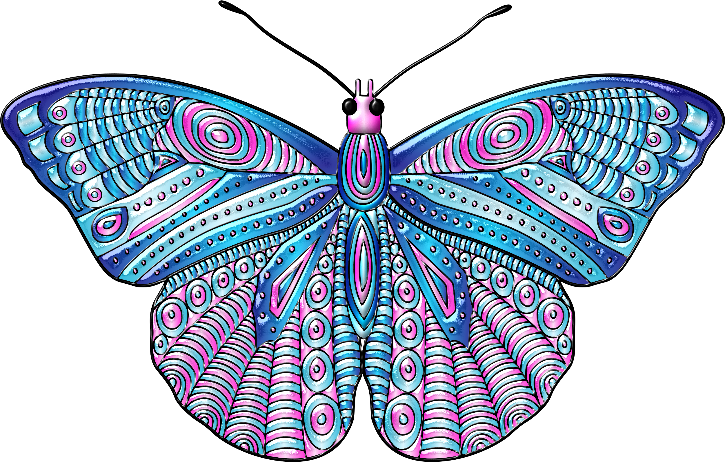 Mariposa - Clip Art (3000x1910)