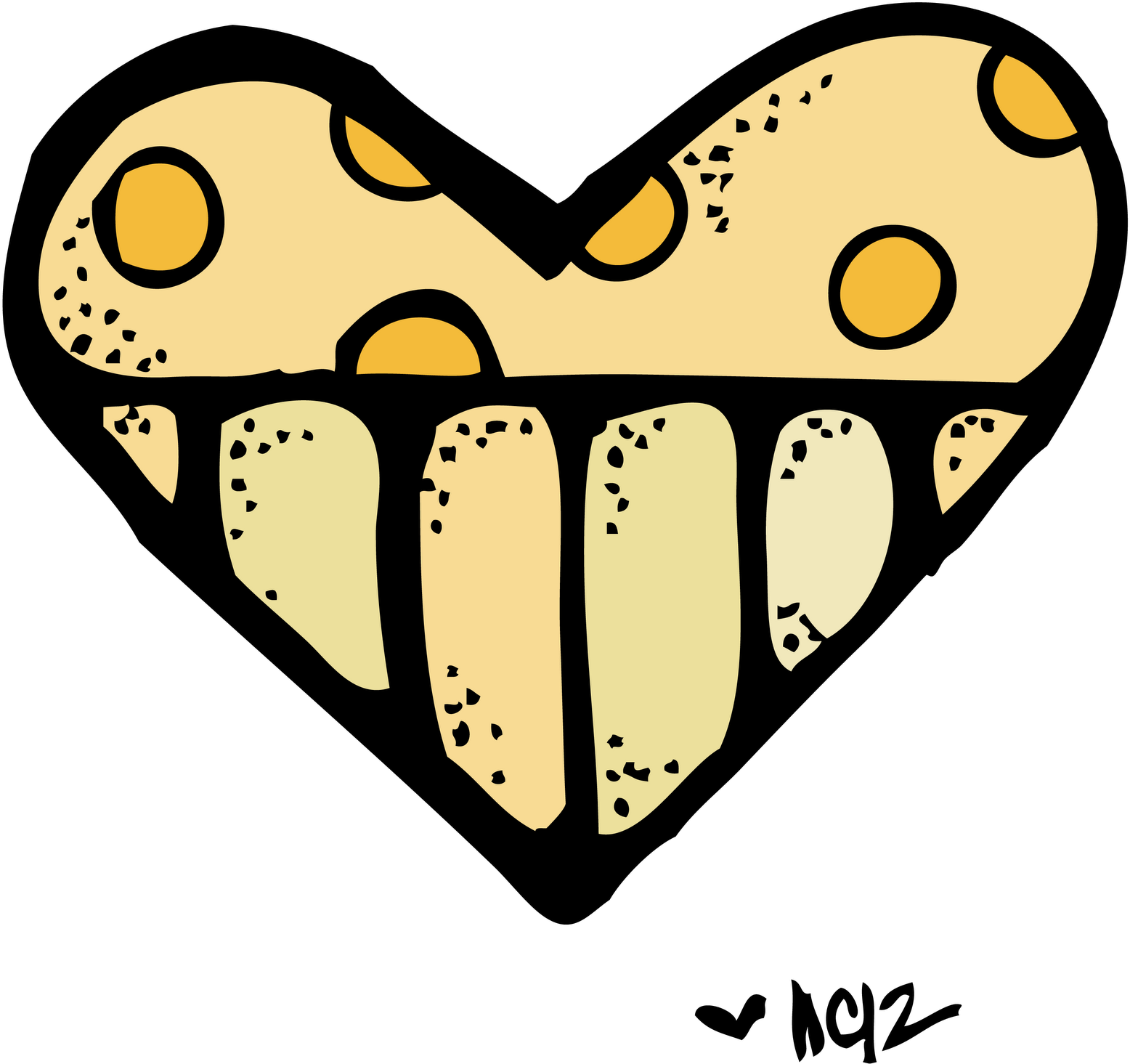 Melonheadz Heart Clipart (1600x1470)