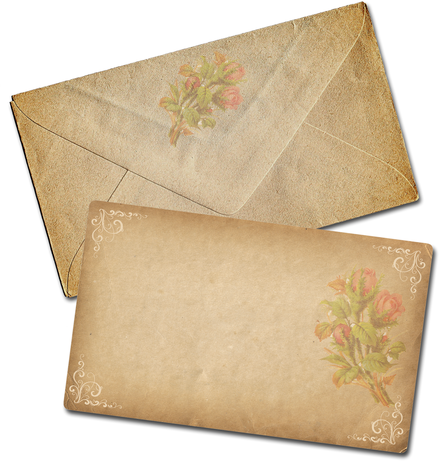 Note And Envelope Scrapbook Journaling Card - Clip Art (1529x1600)