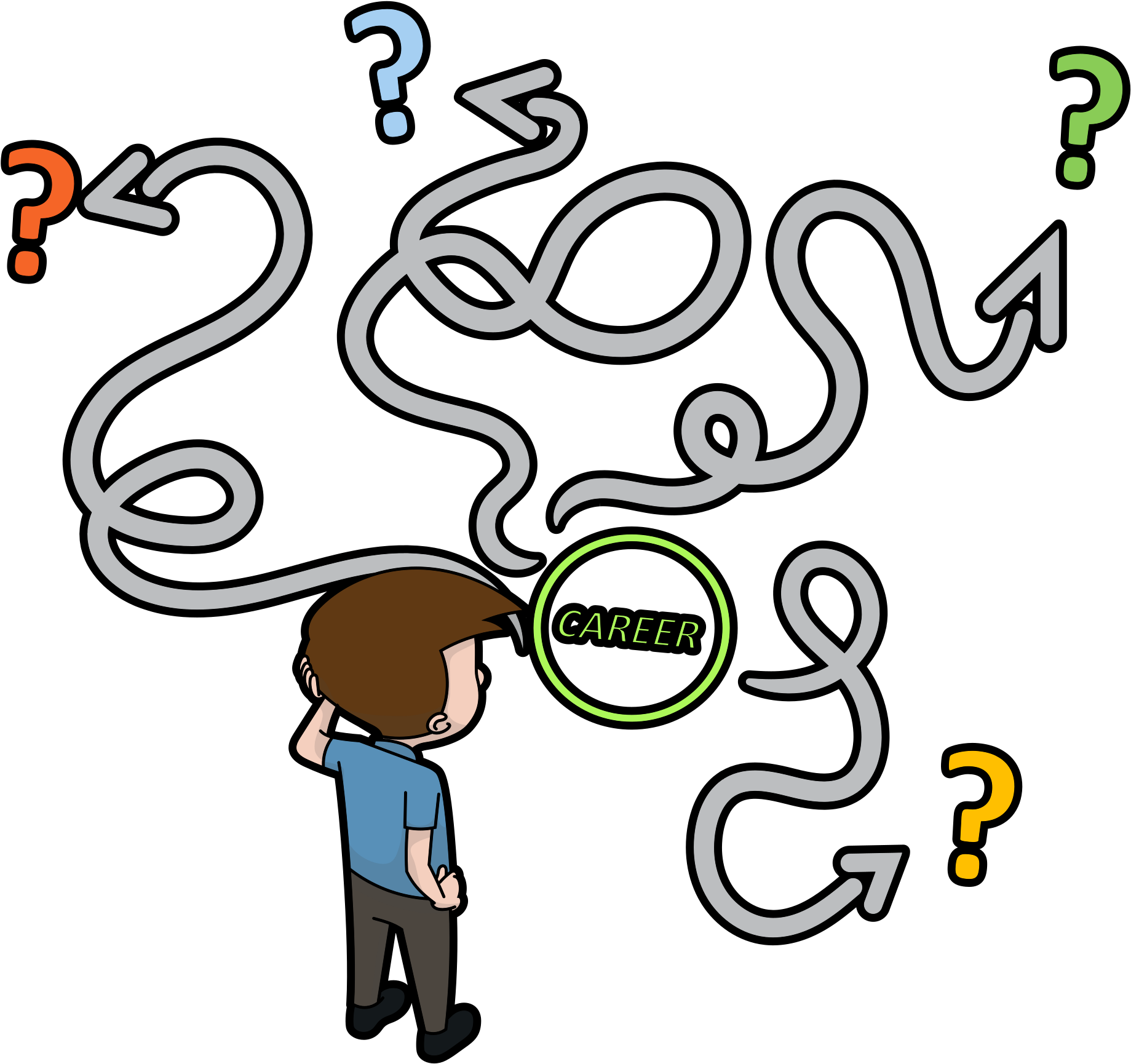 Open - Confusion Cartoon (2000x1858)
