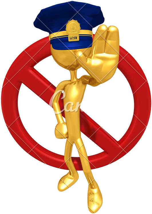 Police Stickman Stop Gesture - Utah (800x800)