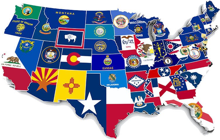 State Flags - Pinpix Decorative Bulletin Boards 24x31 With Satin (814x520)