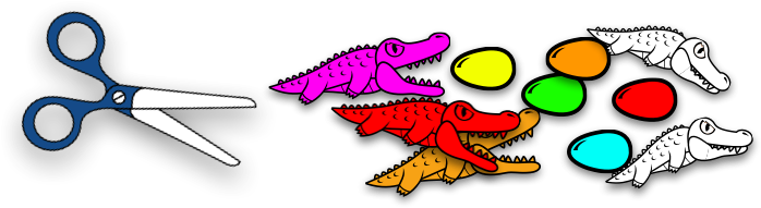 Pieces - Crocodile Cartoon (719x237)