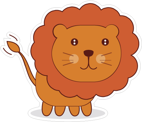 Cute Lion - 狮子 卡通 (500x500)