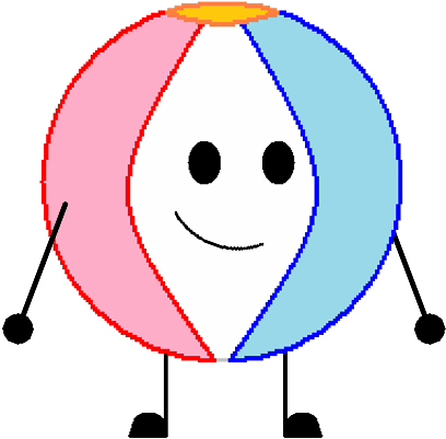 Bfis Beachball Pose - Beach Ball (425x420)