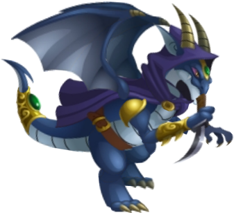 Dark Elf Dragon 3i - Cartoon (350x353)