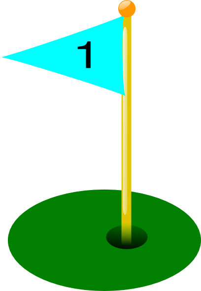 Golf Flag Number 1 (408x591)