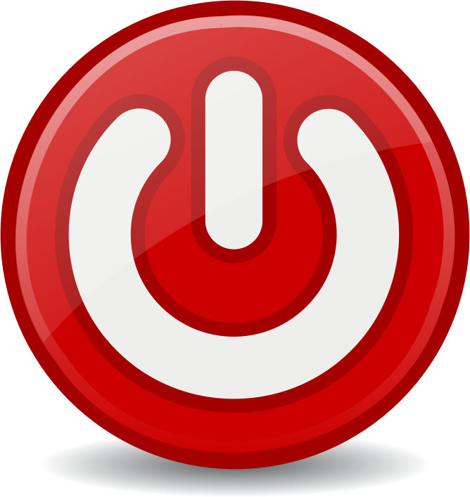 Shutdown Button Clipart - Shut Down Clipart (668x707)