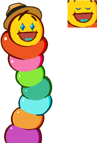 Treasure Worm - Smiley (512x512)
