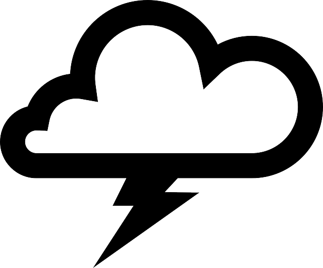 Overcast Lightning, Thunder, Cloudy, Clouds, Overcast - Thunderstorm Icon (640x530)