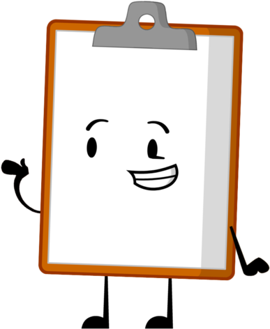 Clipboard Pose - Smiley (418x479)