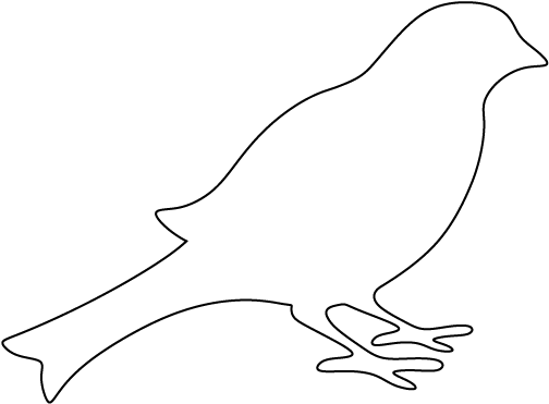 Greatest Bird Patterns To Trace Pattern Use The Printable - Line Art (550x425)