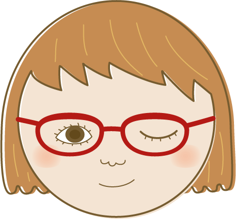 メガネのイラスト・絵カード（メガネの女の子） - Illustration (470x436)