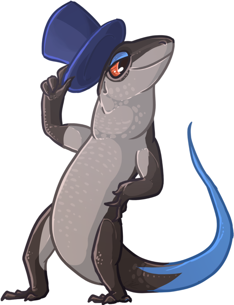 Draw A Lizard With A Hat By Haxorua - Drawing (783x1020)
