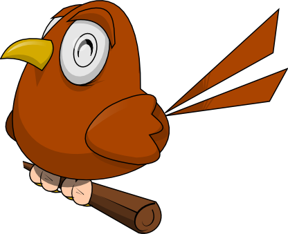 Cute Bird Clipart - Cartoon (416x339)
