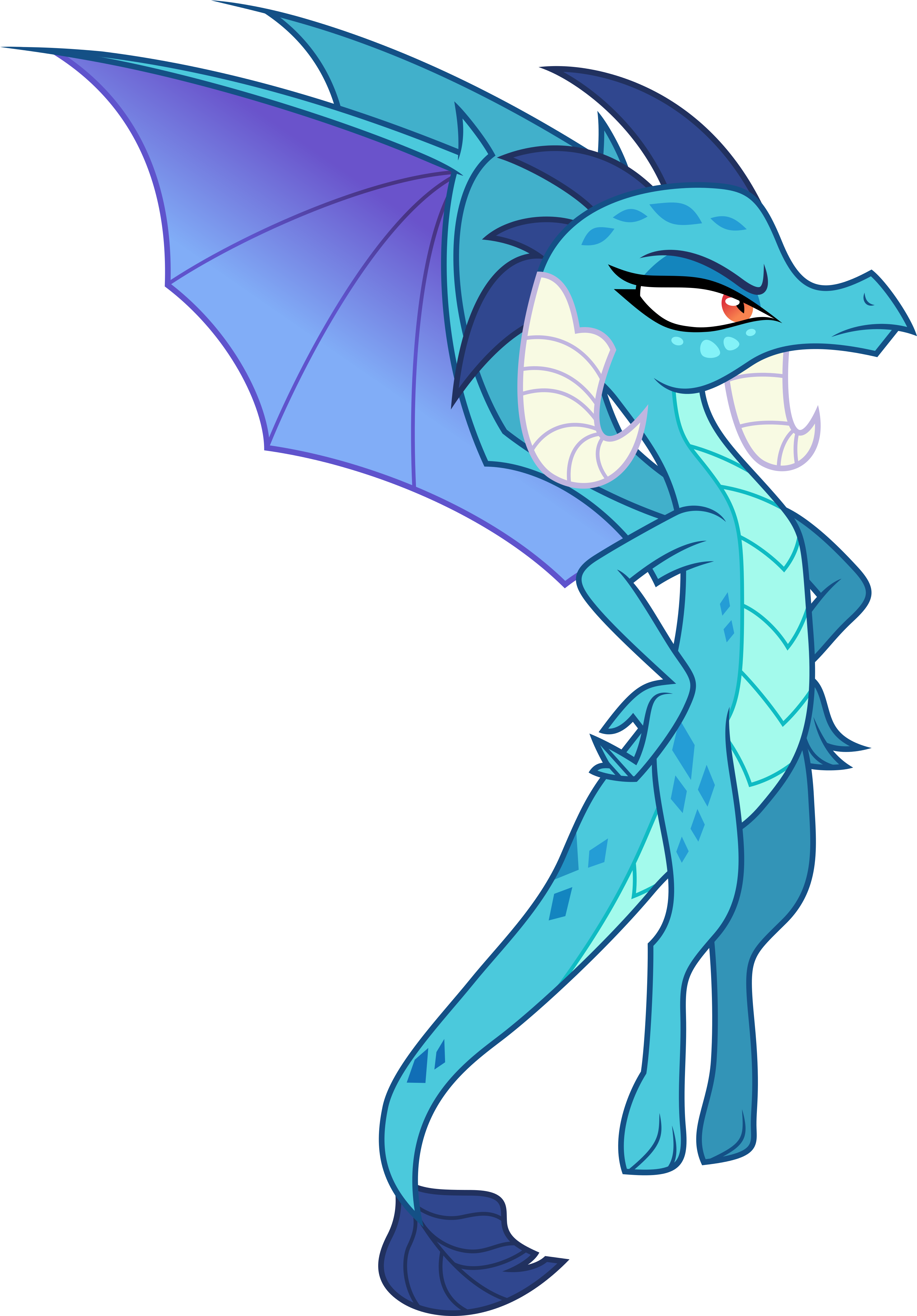 Vector 468 Princess Ember - Mlp Ember Vector (3469x5000)
