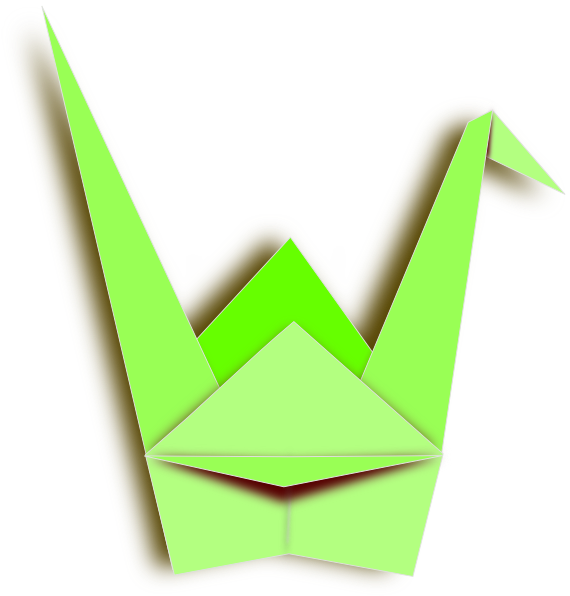 Clipart Paper Crane (570x596)