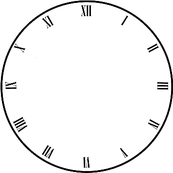 Clock Face - Circle (354x354)