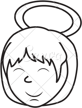 Cute Angel Cartoon - Vector Graphics (550x550)