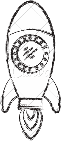 Hand Drawn Rocket Ship Cartoon - Drawn Rocket Ship (550x550)