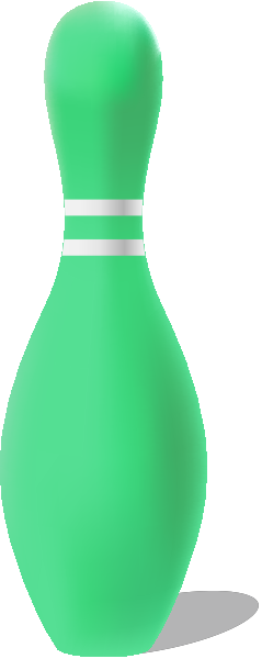 Bowling Pin Light Green - Bowling Pin (239x600)
